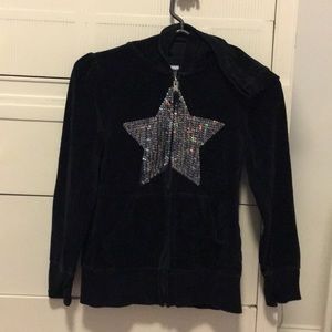 Girls Soft Velour Hooded Sweatshirt